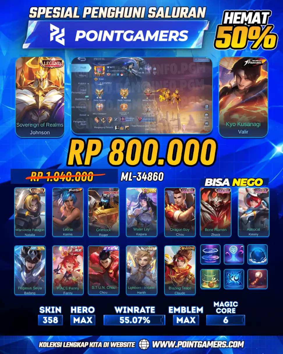 JOHNSON LEGEND, VALIR KOF 1
