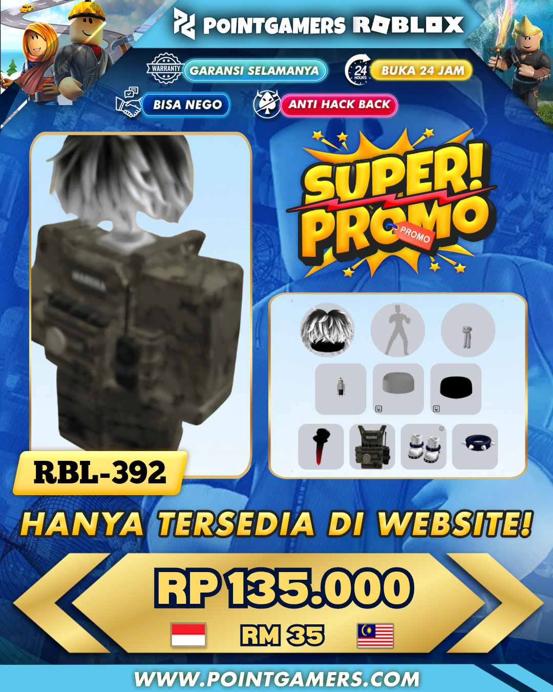 PROMO CHALECO ANTIBALAS, BADAN PENSIL 1