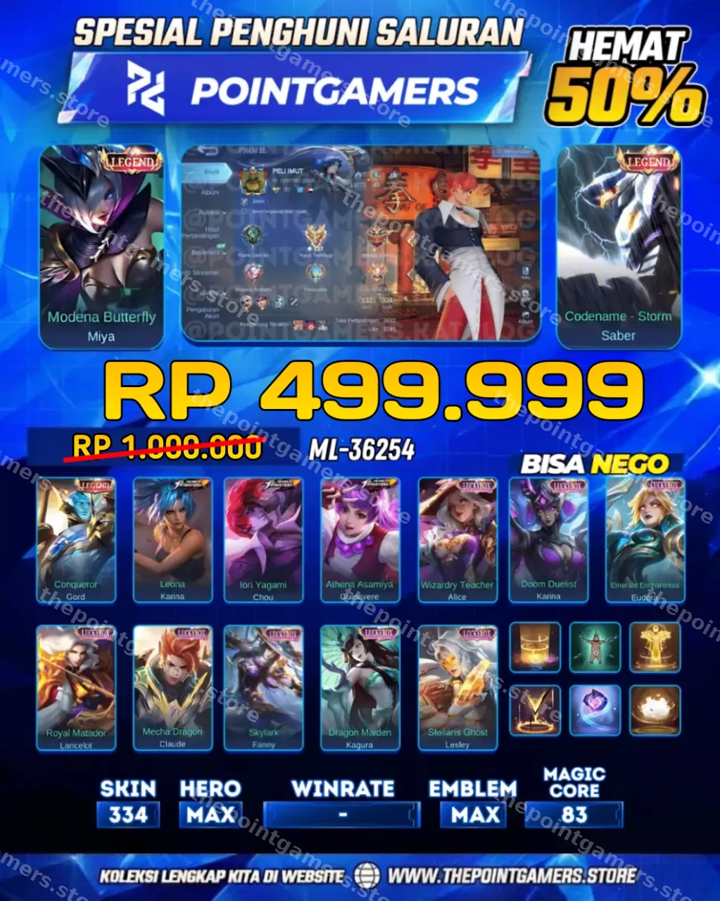 MIYA LEGEND, SABER LEGEND 1