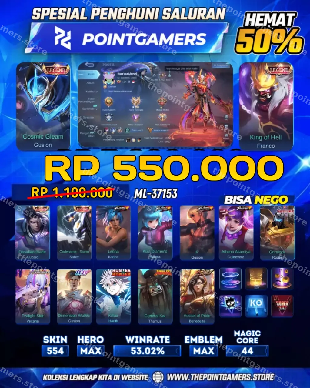 GUSION LEGEND, ALUCARD LEGEND 1