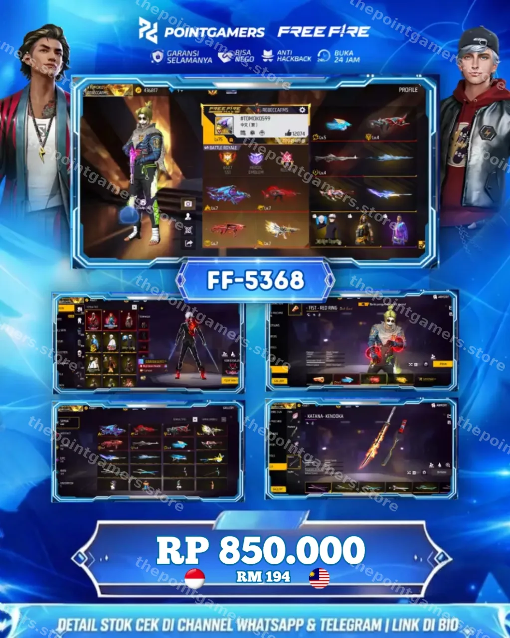EVO : ADA 7 , MAX 5  SG2 : 7 RASA, REPOER/UNGU, TROMPET, METEOR MERAH, PAROT,  MAMBA, BUNNY PELURU SUCI 1